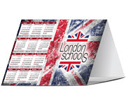 Calendário De Mesa Básico Couchê 300G  Verniz Uv Total Frente  4X0