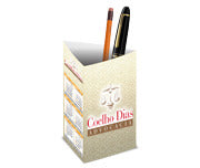 Calendários E Folhinhas 2025 Calendário De Mesa Porta Canetas Vertical Couchê 250G  Sem Verniz  4X0
