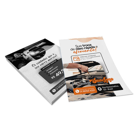 Panfletos, Flyers E Folhetos Couchê 115G Sem Verniz