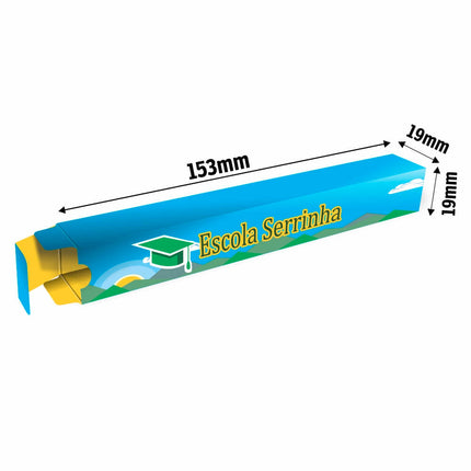 Caixa Para Canetas Couchê 300G  Verniz Uv Total Frente