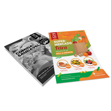 Panfletos, Flyers E Folhetos Couchê 90G Sem Verniz