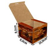 Embalagens Para Delivery Kraft 250G Lanches E Sanduiches Pequena  4X0