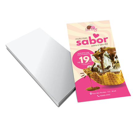 Panfletos, Flyers E Folhetos Couchê 115G Sem Verniz
