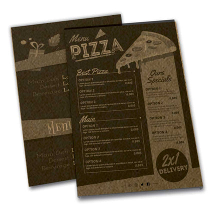 Cardápios  Simples  Kraft 250G
