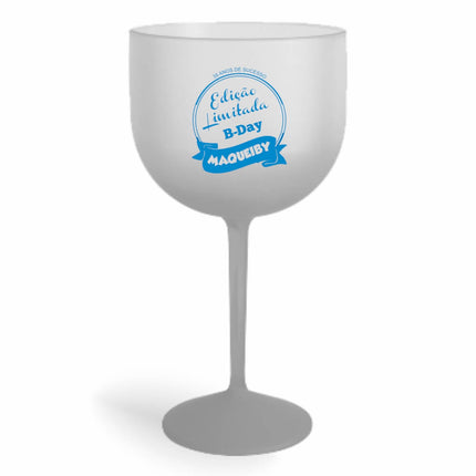 Taça De Gin 580Ml Impressão  Degradê Prata  1X0