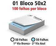 Blocos E Talões  50 Folhas  Ap 75G 50X2