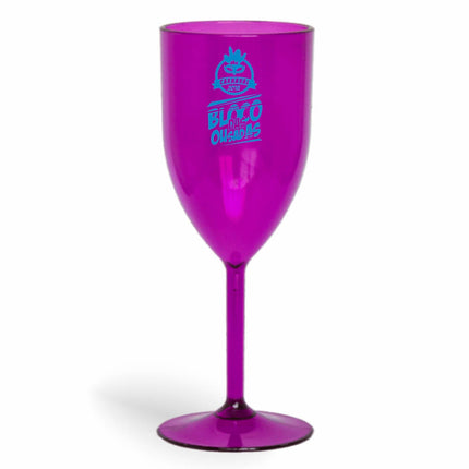 Taça De Vinho 330Ml Impressão  Transparente Roxa  1X0