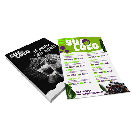 Panfletos, Flyers E Folhetos - Apergaminhado 180G