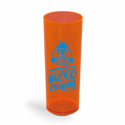 Copo Long Drink 350Ml  Transparente Laranja Neon  1X0