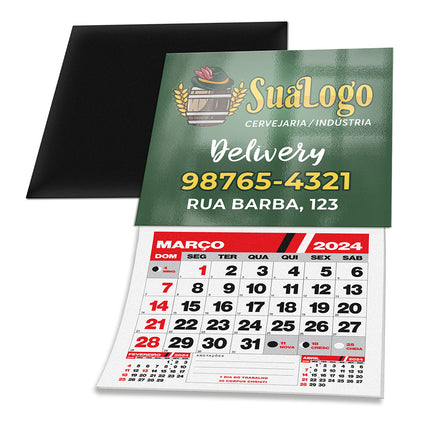 Imãs De Geladeira - Com Calendário Corte Reto 50X45Mm