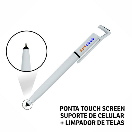 Canetas  Plásticas Multifunção Suporte De Celular