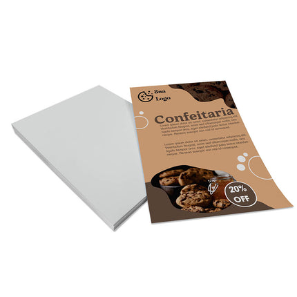 Panfletos, Flyers E Folhetos Couchê 70G Sem Verniz