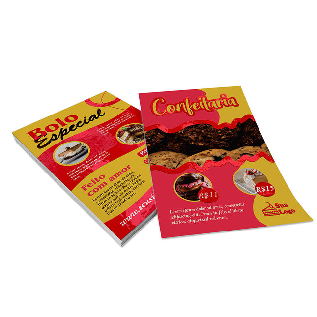 Panfletos, Flyers E Folhetos Couchê 170G Fosco Com Verniz Localizado Frente E Verso 100X150Mm  4X4