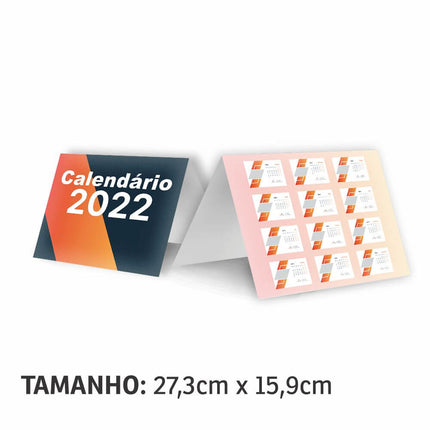 Calendário De Mesa Básico Pvc 0,50Mm Premium  Branco  4X0