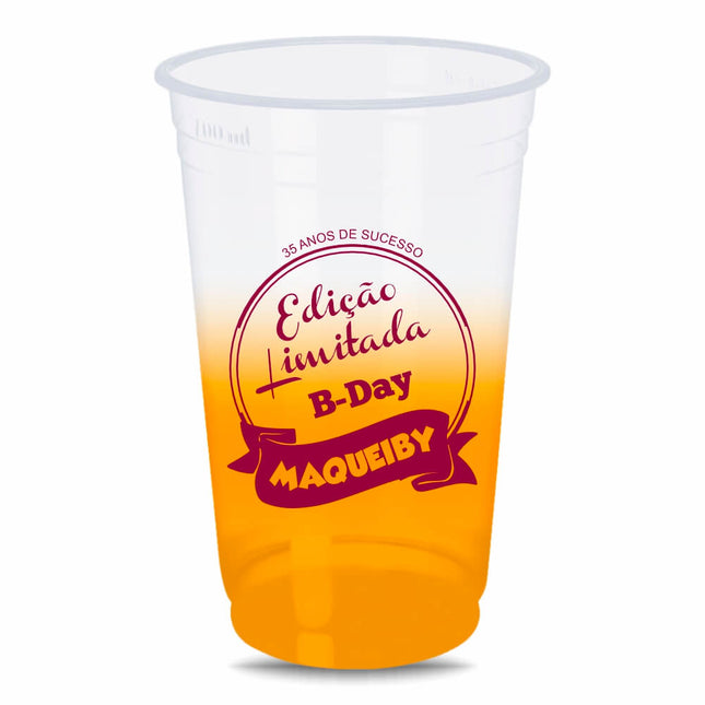 Copos Descartáveis  500Ml   Degradê  1X1