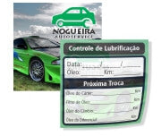 Adesivo Vinil - Transparente Troca De Oleo  120G 4X4 63 X 63