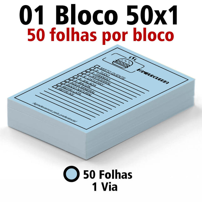 Blocos E Talões  50 Folhas  Ap 75G 50X1