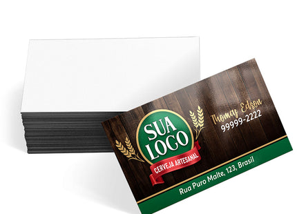 Cartões De Visita Couchê 250G Laminação Brilho Frente  4X0