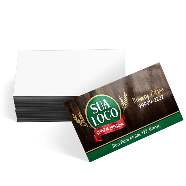 Cartões De Visita Couchê 250G Laminação Brilho Frente  4X0