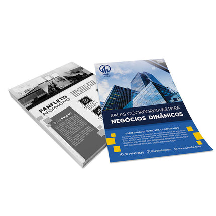 Panfletos, Flyers E Folhetos Couchê 90G Sem Verniz
