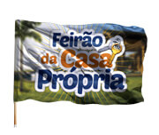 Bandeiras Cacharrel Costura Linha Branca Overlock Com Bastão