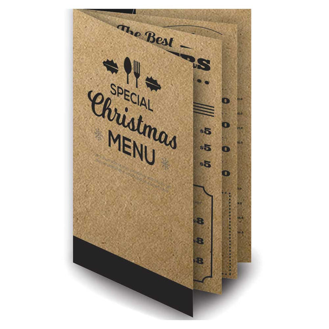 Cardápios  8 Páginas Com Dobra  Kraft 250G