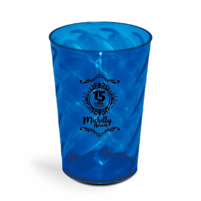 Copo Twister 600Ml  Transparente Azul  1X0
