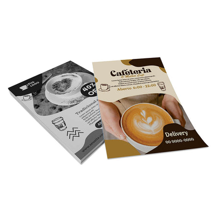Panfletos, Flyers E Folhetos Couchê 90G Sem Verniz