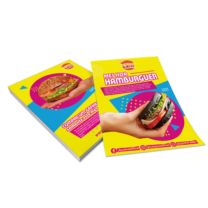 Panfletos, Flyers E Folhetos Couchê 90G Sem Verniz