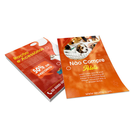Panfletos, Flyers E Folhetos Couchê 150G Verniz Uv Total Frente E Verso