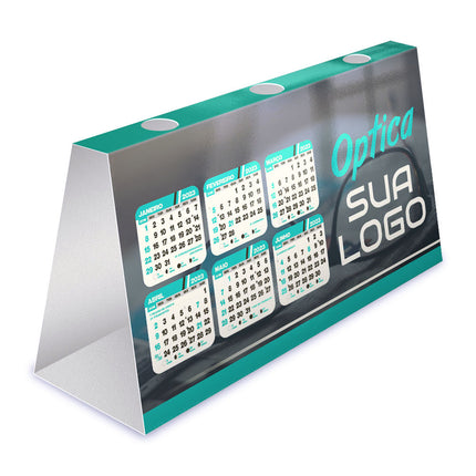 Calendários E Folhinhas 2025 Calendário De Mesa Porta Canetas Horizontal Supremo 255G Sem Verniz  4X0