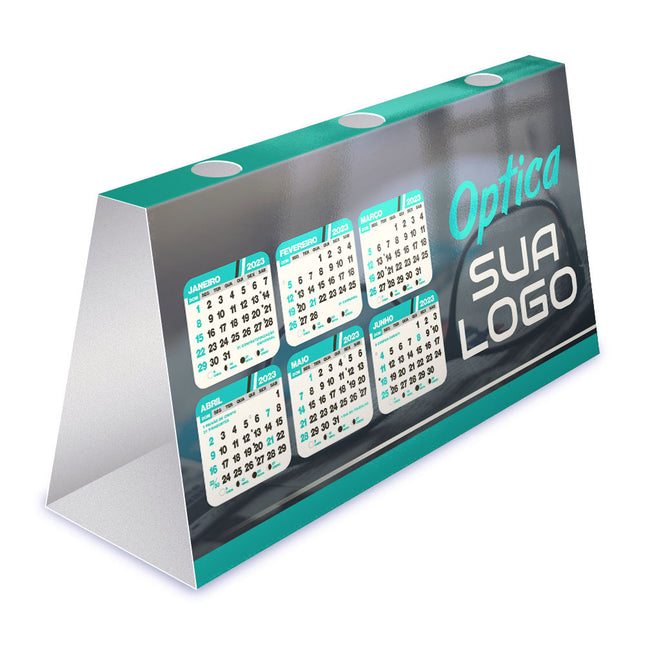 Calendários E Folhinhas 2025 Calendário De Mesa Porta Canetas Horizontal Supremo 255G Sem Verniz  4X0