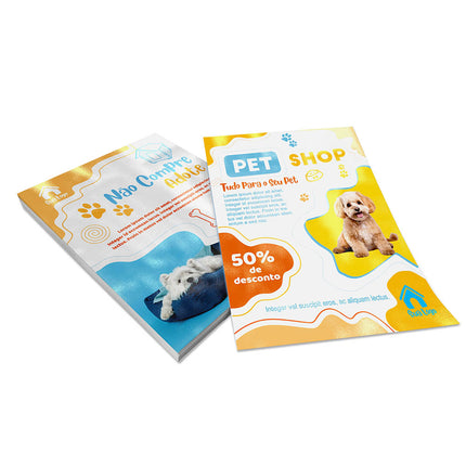 Panfletos, Flyers E Folhetos Couchê 150G Verniz Uv Total Frente E Verso