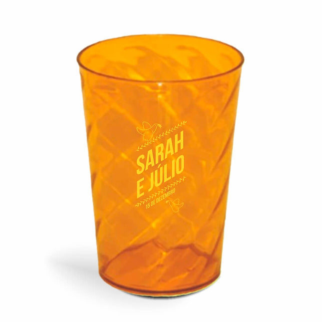 Copo Twister 600Ml  Transparente Laranja  1X0