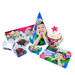 Produtos Para Festa  Kit Festa Infantil Couchê 250G Verniz Uv Total Frente 4X0