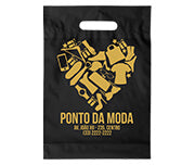 Sacolas   Plásticas Boca Vazada 400X500Mm Preta  1X0
