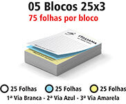 Blocos E Talões  25 Folhas  Autocopiativo 56G  25X3