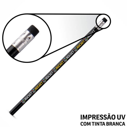 Lápis De Escrever Preto Resinado Com Borracha  4X0