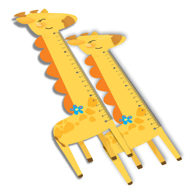 Réguas Pvc 0,50Mm Premium Branco  Infantil Modelo Girafa 20Cm  4X0