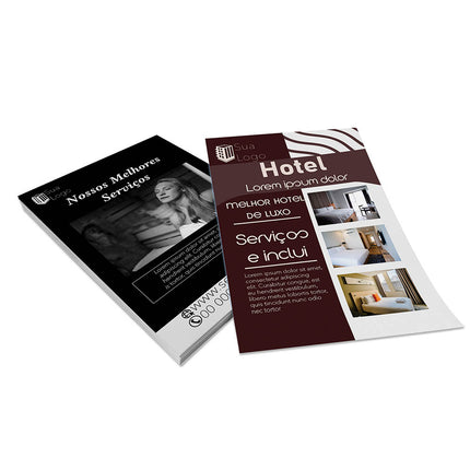 Panfletos, Flyers E Folhetos Couchê 70G Sem Verniz