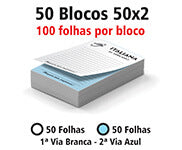 Blocos E Talões  50 Folhas  Ap 75G 50X2