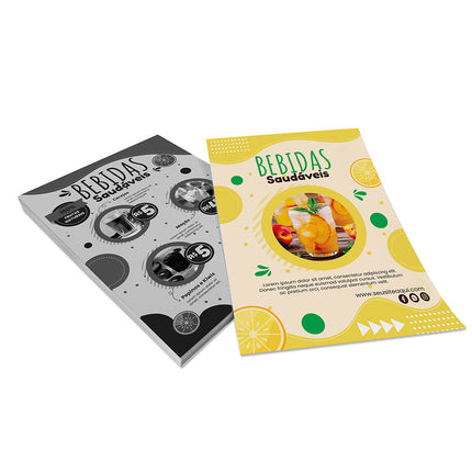 Panfletos, Flyers E Folhetos Couchê 90G Sem Verniz