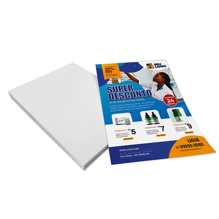 Panfletos, Flyers E Folhetos - Apergaminhado 180G