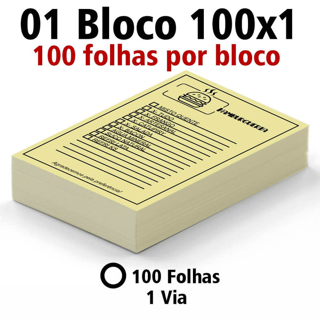 Blocos E Talões  100 Folhas  Ap 75G  100X1