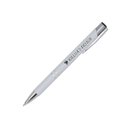 Canetas  Linha Premium Beta Soft  Acabamento Metalizado Branca