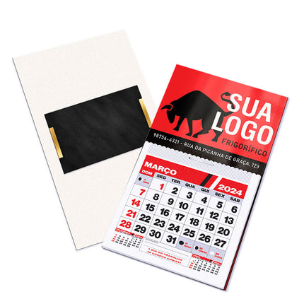 Calendários E Folhinhas 2025 Postais Imantado Com Calendário Supremo 255G Verniz Uv Total Frente  4X0