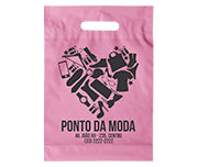 Sacolas   Plásticas Boca Vazada 400X500Mm Rosa  1X0