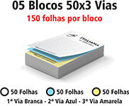 Blocos E Talões  50 Folhas  Autocopiativo 56G 50X3 75X105Mm  1X0