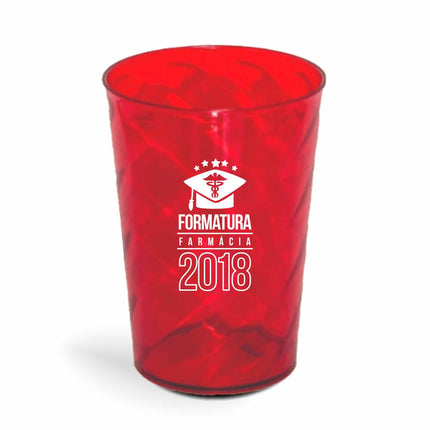 Copo Twister 600Ml  Transparente Vermelho  1X0