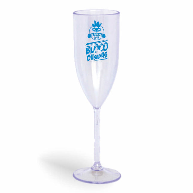 Taça De Champanhe 180Ml Impressão  Transparente Cristal  1X0
